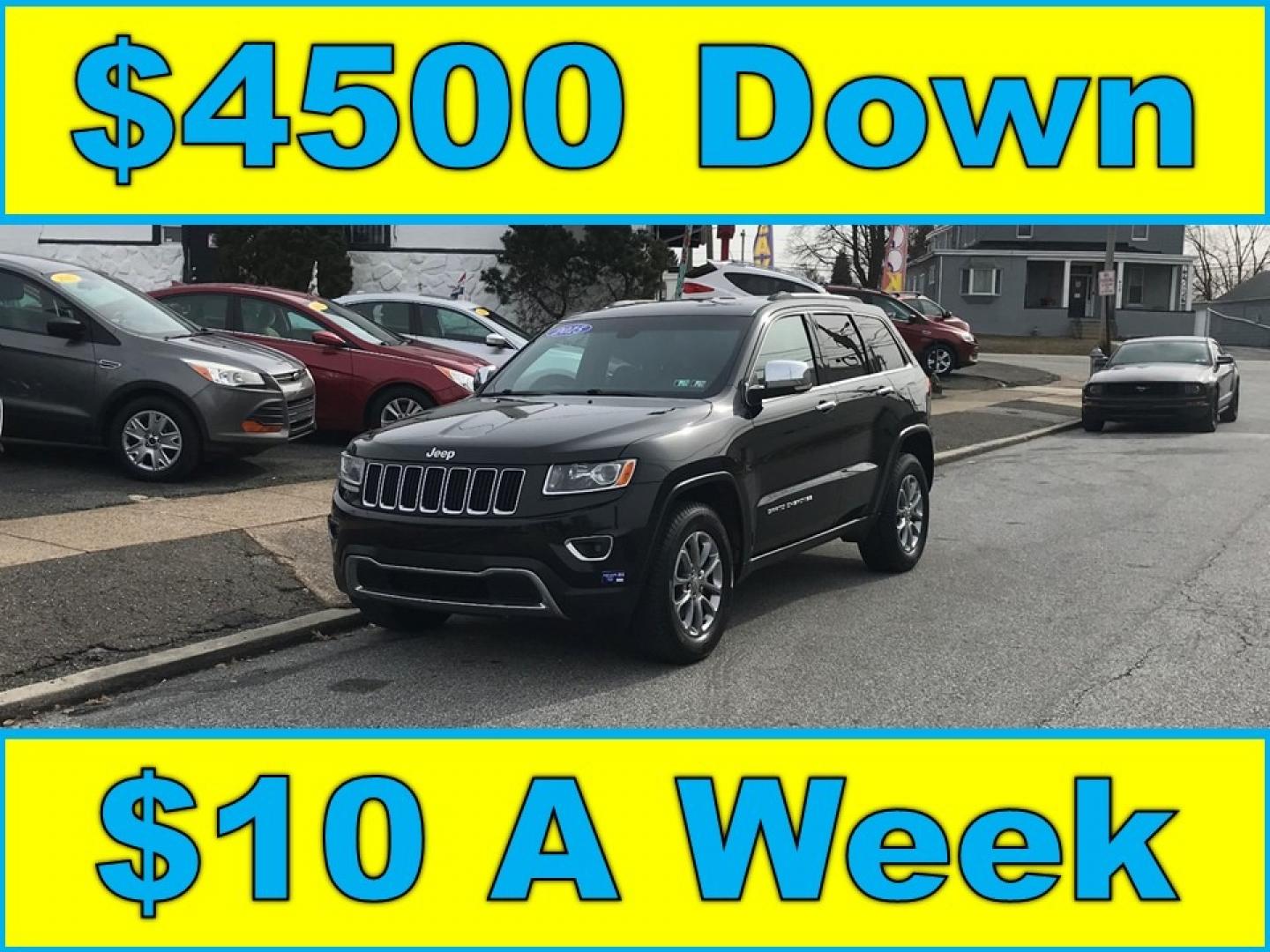 2015 Black /Black Jeep Grand Cherokee Limited (1C4RJFBGXFC) with an 3.6 V6 engine, Automatic transmission, located at 577 Chester Pike, Prospect Park, PA, 19076, (610) 237-1015, 39.886154, -75.302338 - Photo#0